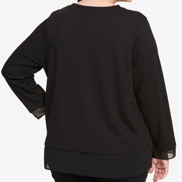 Tommy Hilfiger Plus Layered-Look Cotton Sweater - Picture 2 of 2